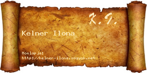 Kelner Ilona névjegykártya